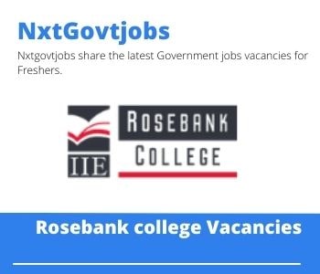 Rosebank College English Literature Lecturer Vacancies Apply now @rosebankcollege.co.za