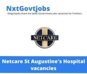 Netcare St Augustine’s Hospital Enrolled Nurse Vacancies in Pietermaritzburg – Deadline 18 May 2023